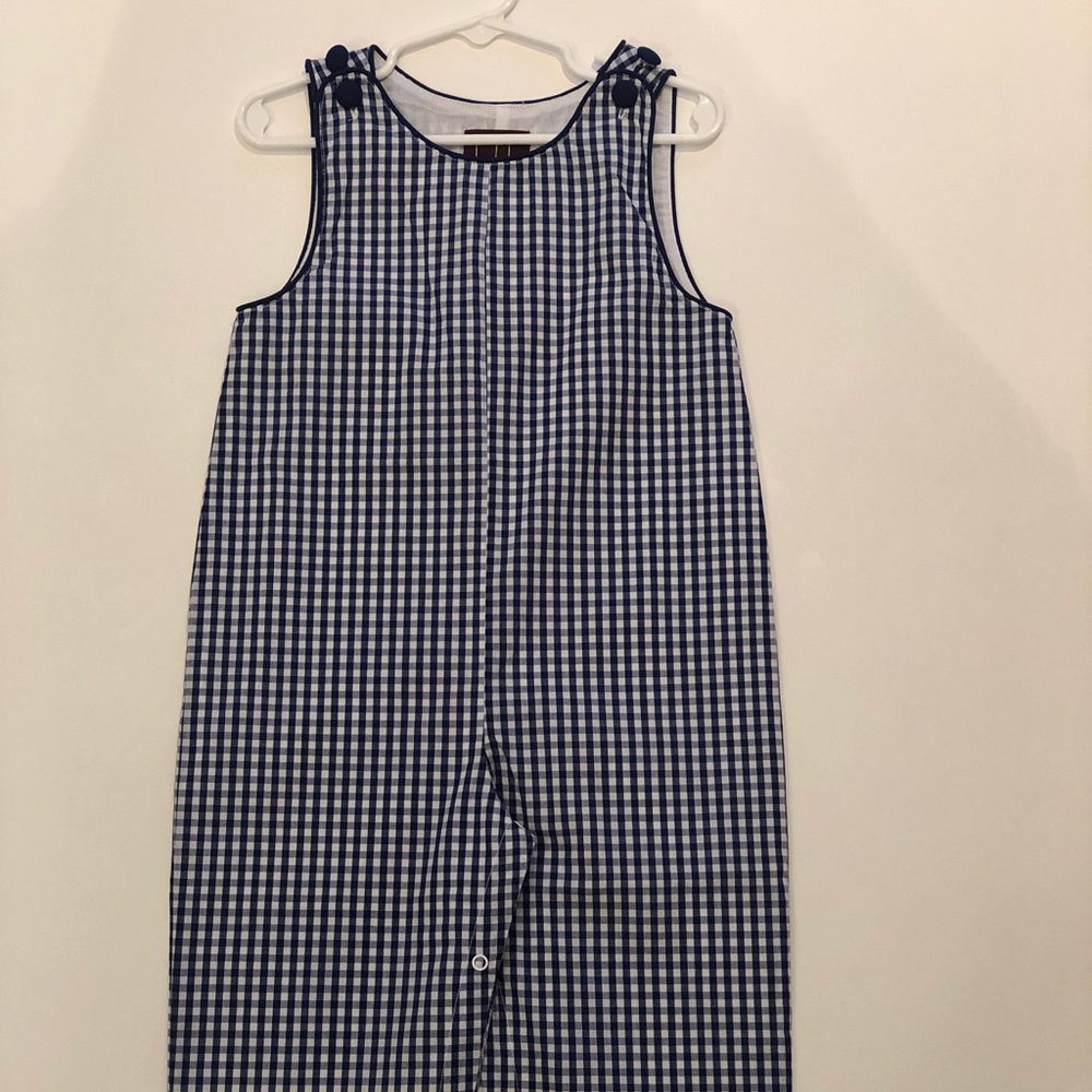 Blue gingham longall